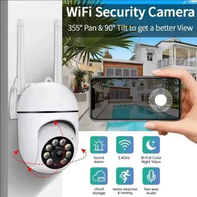 Produktbild von 1MP WLAN-IP-Außenkameras Überwachungsvideo Personenerkennung 4-facher Digitalzoom CCTV-Sicherheit Drahtloser Monitor Audio-Nachtsicht