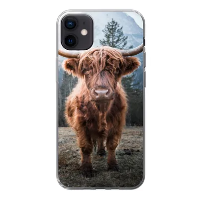 Produktbild von MuchoWow® Handyhülle Schutzhülle Hülle für iPhone 12 mini Schottischer Highlander - Berg - Tier Silikon Softcase Handy Hülle - Bild