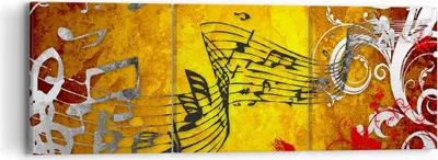 Produktbild von Bild auf Leinwand - Leinwandbild - Musik Konzert Spaß Blume - 90x30cm - Wand Bild - Wanddeko - Leinwanddruck - Bilder - Kunstdruck - Wanddekoration - Leinwand bilder - Wandkunst - CA90x30-1964