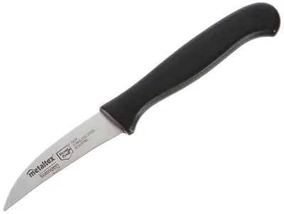 Schälmesser, rostfreier Stahl, 6 cm Klinge, silber