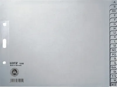 Produktbild von Register A4+ Tauenpapier 10-tlg. blanko grau Packung mit 20 Stück
