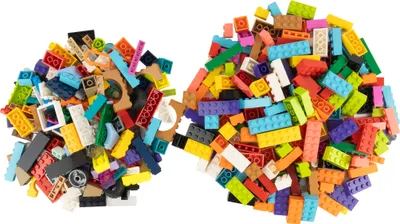 Zdjęcie produktu dla LEGO® 200 klocków + 200 kolorowych klocków specjalnych NOWOŚĆ! Ilość 400 sztuk