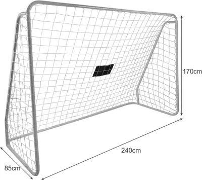 Produktbild von Fußballtor für Kinder - Trainingstor 240 x 170 cm - Schusswand - Mit Netz und Heringen - Für Garten