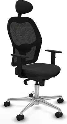Image de Chaise de bureau avec appui-tête Jorquera Piqueras y Crespo 1D086N1 Noir