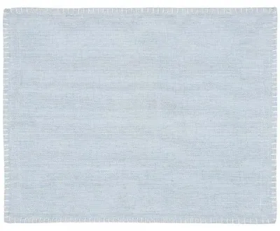 Produktbild von Ib Laursen Tischset Staubig Blau Mit Weißen Randnähten