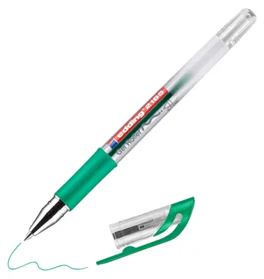 Produktbild von Edding 2185, Verschlossener Gelschreiber, Grün, Transparent, Kunststoff, 0,7 mm, Tinte auf Pigmentbasis