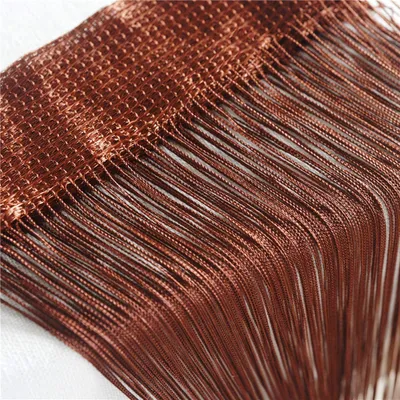 Produktbild von Vorhänge, 100*200 cm,Fadenvorhang, Wandvorhang, Schaufensterdekoration, dekorativer Raumteiler für Vorhänge, Brown