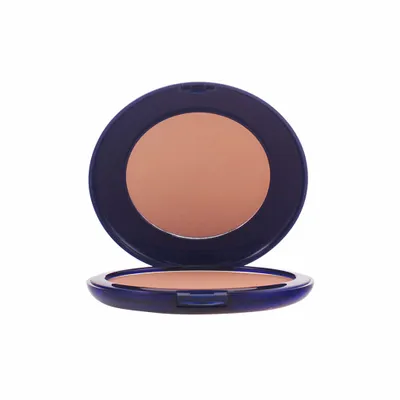 A bronzing powder compact is shown against a white background.