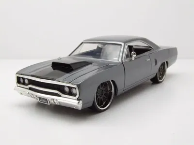 Produktbild von Plymouth Road Runner grau Dom Fast & Furious Modellauto 1:24 Jada Toys