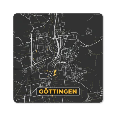 Produktbild von MuchoWow® Mauspad Mousepad Stadtplan - Deutschland - Gold - Göttingen - Karte 30x30 cm - Mousepads - Maus Mat - Pad - Mausunterlage - Gaming