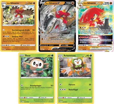 Produktbild von Hisui Silvarro VSTAR & V & Rare Holo & Arboretoss & Bauz SET Schwert & Schild Astralglanz 19-20, 82-84/189 Sammelkarten Pokemon Einzelkarten