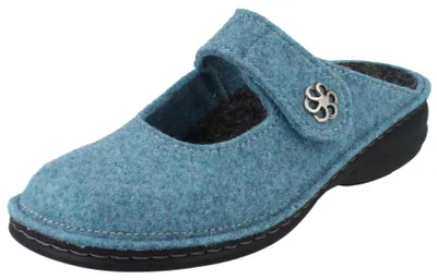 Zdjęcie produktu dla Kapcie damskie FINN COMFORT Brig, kolor: miętowy niebieski, materiał: filc wełniany, rozmiar: 41