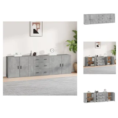 Obrázek produktu pro vidaXL Příborníky 3 ks. Betonově šedý materiál na bázi dřeva - Příborníky