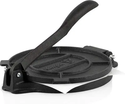 Produktbild von Famanu Tortillapresse aus Gusseisen - für selbstgemachte Tortillas - Durchmesser 20 cm