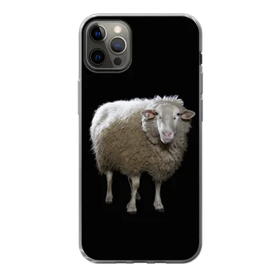 Produktbild von MuchoWow® Handyhülle Schutzhülle Hülle für iPhone 12 Pro Max Schafe - Nutztiere - Schwarz Silikon Softcase Handy Hülle - Hartschale
