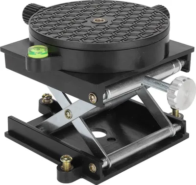 Obrázek produktu pro Lifting Platform 360 Rotation 6.5cm Expandable Scissor Lift Stand for Woodworking Carving Experiment
