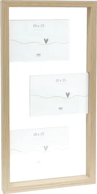 Immagine prodotto di Deknudt S68UA3 Cornice in legno naturale 10x15 cm per 3 foto