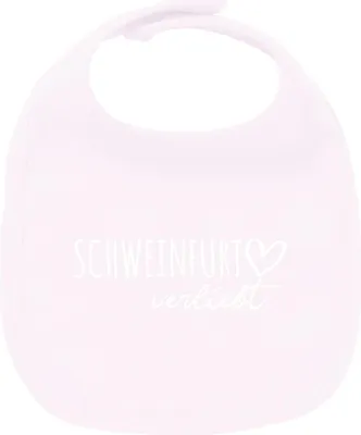 Produktbild von Huuraa Unisex Babylatz Schweinfurt verliebt Geschenk Babypink  Baumwolle Schweinfurt Mitbringsel