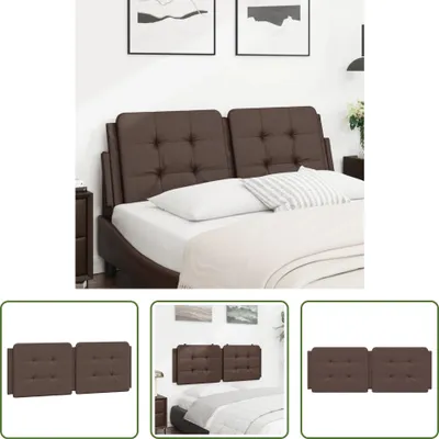 Produktbild von The Living Store Kopfteil-Kissen Braun 120 cm Kunstleder