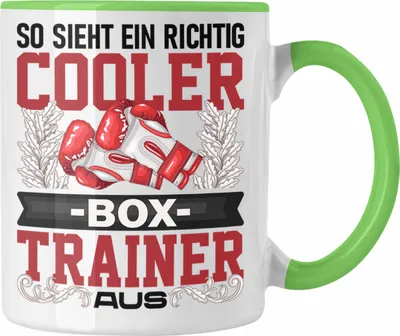 Produktbild von Trendation - Box Trainer Tasse Geschenk Boxtrainer Geschenkidee Trainer Coach (Grün)
