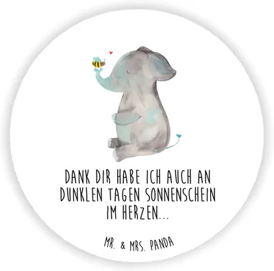 Produktbild von Mr. & Mrs. Panda magnet Elefant Biene - Weiß - Geschenk, für magnettafel, fotos, kühlschrank, Lustige Sprüche, Liebesspruch, Kühlschrankmagnet, pinnwand, Liebe