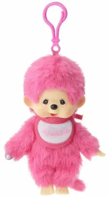 Produktbild von Junge Neon-Rosa | 13 cm Taschen-Anhänger | Monchhichi | Sekiguchi