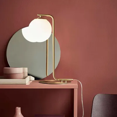 Obrázok produktu pre Zakrivená stolová lampa Nordlux Grant brass E14