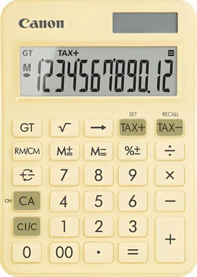 Obrázek produktu pro Canon LS-125KB, Desktop, Jednoduchá kalkulačka, 12 číslice/číslic, Baterie / Solár, Žlutá