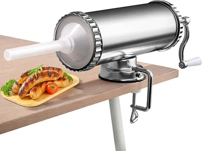 Produktbild von Wurstfüller 3L, Wurstmaschine, Manuelle Wurstfüllmaschine, Wurstspritze Wurstpresse inkl. 3 Füllrohre