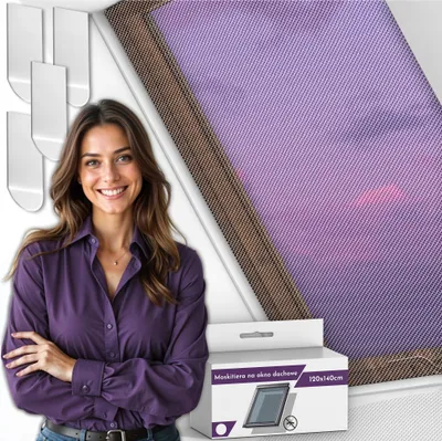 Obrázek produktu pro Kuketo | Moskytiéra do střešních oken - 120 x 140 cm - Bílá - Snadná instalace - Síť proti hmyzu