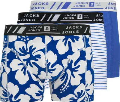 Zdjęcie produktu dla JACK & JONES 3-częściowe bokserki w kwiatowy wzór z gumką w pasie Rozmiar: XL
