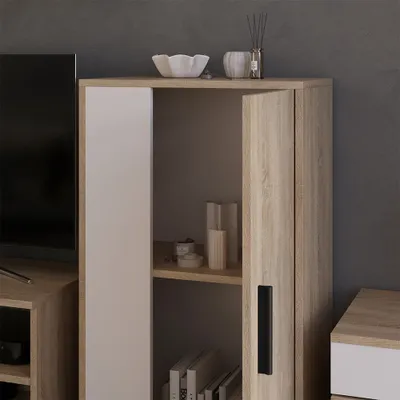 Obrázek produktu pro Komoda Vicco Berno Sonoma/bílá 50.1 x 87.3 cm se 2 přihrádkami, Model 55451