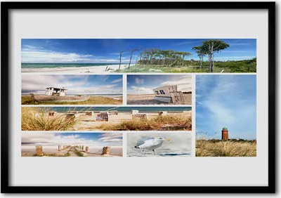 Produktbild von Bild 70x50 MDF-Rahmen Wandkunst Meer Landschaft