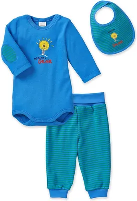 Produktbild von Schiesser Babystrampler Set 3 tlg.  Gr. 86 * Lätzchen, Hose, Body