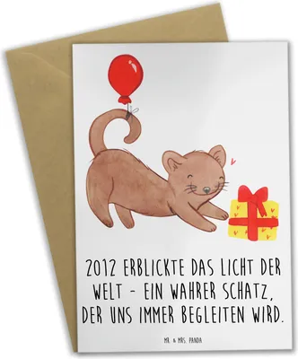 Produktbild von Mr. & Mrs. Panda babykarte 2012 Geburtstag - Weiß - Geschenk, Erinnerungen, Hingabe, einladungskarten, weihnachtskarten, Grußkarten, genesungskarte, Geburtsjahr, Alter