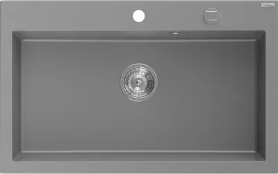 Immagine prodotto di Mexen Elix lavello da cucina in granito a 1 vasca 800 x 500 mm, grigio, sifone cromato - 6527801005-71