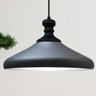 Produktbild von Hängelampe Champion Schwarz Gold Metall Ø35cm, Pendelleuchte Schwarz Gold, Lampenschirm Hängelampe Esstisch Wohnzimmer Hängelampe