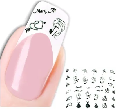 Produktbild von 3D Nagel Sticker Nail Art Aufkleber Herz Modell Design