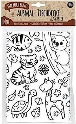 Immagine prodotto di Tovaglia di carta da colorare Paint Me Colourful Zoo & Nature