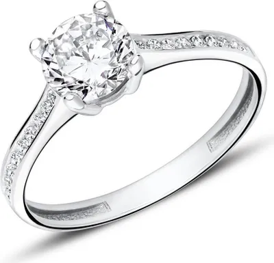 Produktbild von 375er Weißgold Verlobungsring von JEWLIX mit Zirkonia