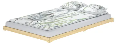 Produktbild von Überlanges Futonbett Holzbett niedrige Sitzkante 140x220 Kiefer lackiert V-60.47K-14-220ohne Zubehör