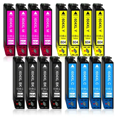 Produktbild von 16er Pack Druckerpatronen 604 604XL kompatibel mit Epson WF-2950