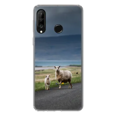 Produktbild von MuchoWow® Handyhülle Schutzhülle Hülle für Huawei P30 Lite Schaf - Lamm - Sturm Silikon Softcase Handy Hülle - Handyhülle