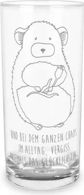 Produktbild von Mr. & Mrs. Panda Tumbler Chinchilla Blume 400 ml - Transparent - Geschenk, Longdrinkglas, Kummer, Büroalltag, Wasserglas, Lustige Sprüche, Chinchillas, Cocktailglas, Glas