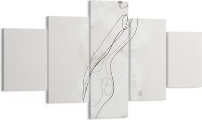 Produktbild von Bild auf Leinwand - Leinwandbild - 5 Teile - Minimalismus Körper Frauen - 125x70cm - Wand Bild - Wanddeko - Wandbilder - Leinwanddruck - Bilder - Wanddekoration - Leinwand bilder - EA125x70-4831