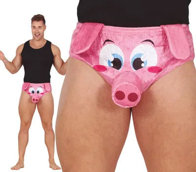 Produktbild von Junggesellenabschied Spaß Geschenk Lustige Schweine Unterhose Party Gag, Farbe: Pink
