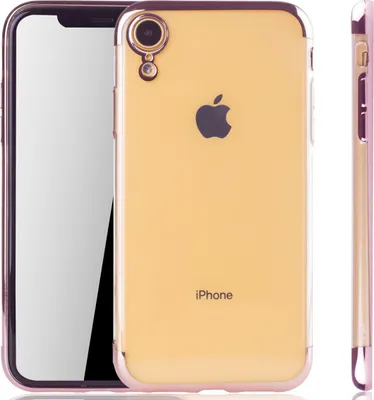 Zdjęcie produktu dla Etui na telefon komórkowy Apple iPhone XR Rose Pink - Clear - TPU Silicone Case Backcover w przezroczystym kolorze Rose Pink