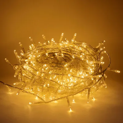 LED-Lichterkette 25 m, 500 LEDs, warmweiß, IP44, 8 Effekte
