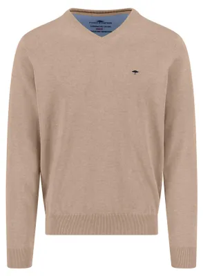Productafbeelding van FYNCH-HATTON V-hals trui, model 864, kleur taupe, maat XL
