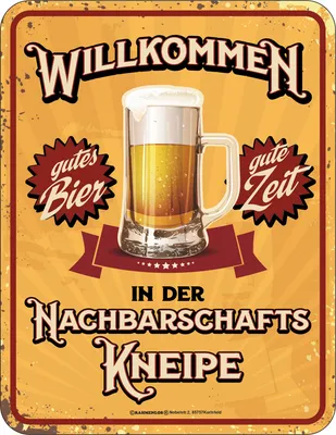 Produktbild von Bier - Fun-Schilder - Willkommen